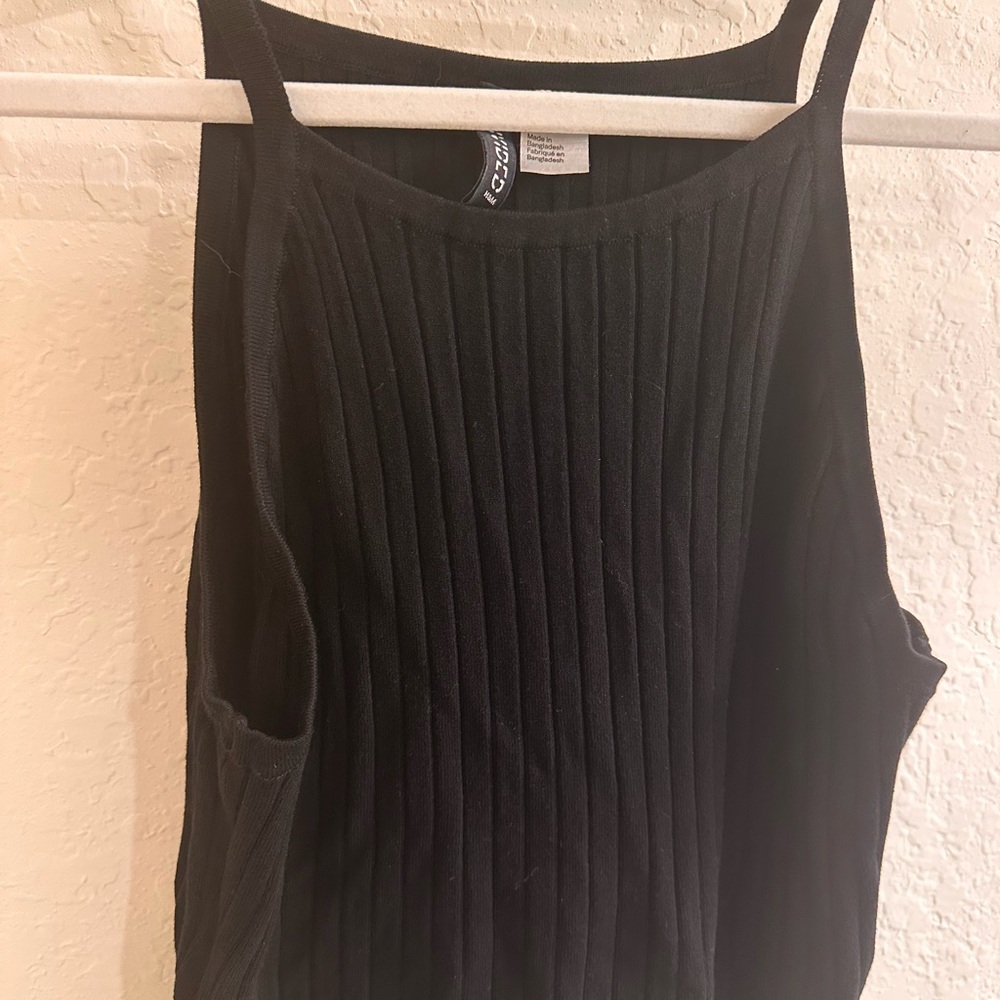 H&M Black Ribbed Tank Top